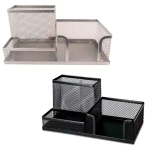 Porta Canetas Organizador de Mesa Bloco de Notas Grampos Clips Escritório Home Office