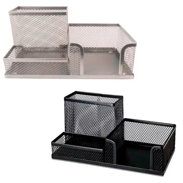 Porta Canetas Organizador de Mesa Bloco de Notas Grampos Clips Escritório Home Office