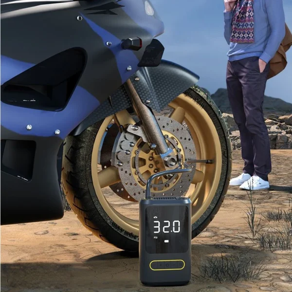 Mini Auto Bomba De Ar Inflável Pneu De Bicicleta Portátil, Inflador De Pneus Multi-Purpose 4000mAh Bateria Bicicleta - Imagem 3