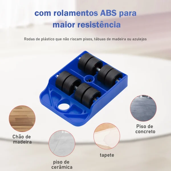 Blocos para ajudar a Mover cama, sofá, maquina de lavar, etc - Imagem 3