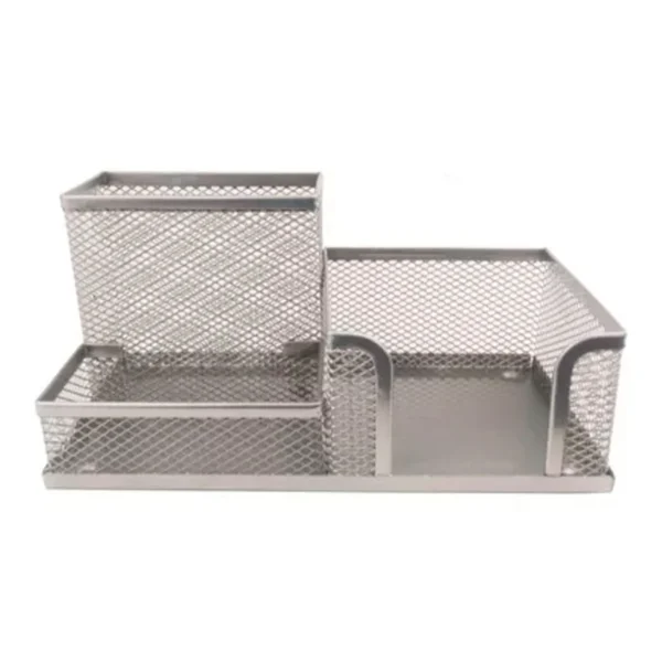 Porta Canetas Organizador de Mesa Bloco de Notas Grampos Clips Escritório Home Office - Imagem 2