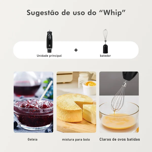 Liquidificadores, Batedeira Para Bolo, Mixer Portátil Elétrico, Para Cozinha 110V - Imagem 4