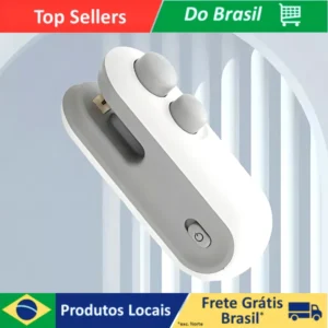 Mini Seladora de Embalagens Recarregável via USB com Cortador Integrado e Selagem a Vácuo